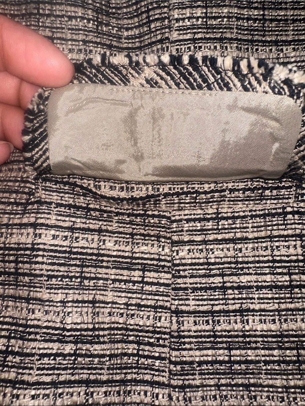 LOFT Black and Tan Tweed Cropped Jacket - Picture 7 of 8